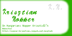 krisztian nopper business card